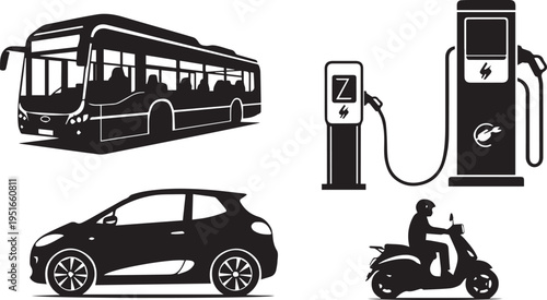 vector set of transport, vector set of tranport. Set of transport.