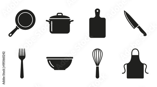 set of kitchen utensils