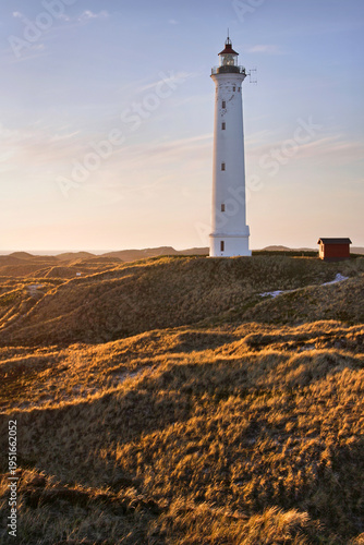 Leuchtturm Lyngvig Fyr  in Hvide Sande , Dänemark