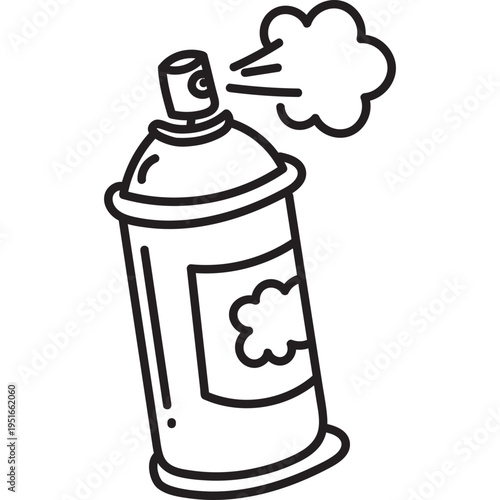 Doodle Spray Paint Can Icon