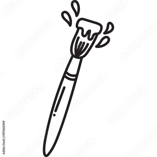 Doodle Paint Brush Icon