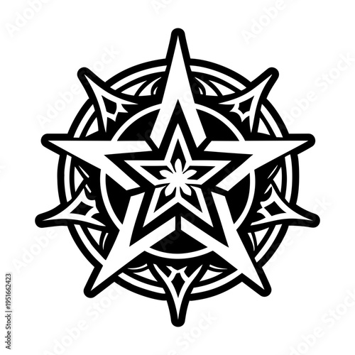 A filled style icon of star symbol
