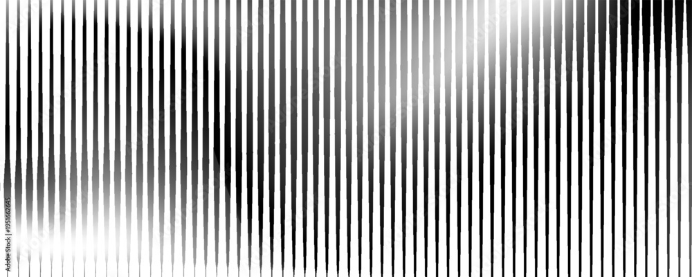 Obraz premium Abstract art geometric background with vertical lines. Optical illusion with waves and transition.