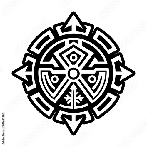 A solid style icon of ancient rune symbol