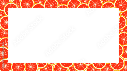 blood orange frame, summer lemon slice background, citrus slice template, Tropical background.