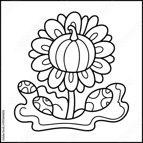 Floral mandala seashell ocean coloring page comfy zen doodle vector illustration