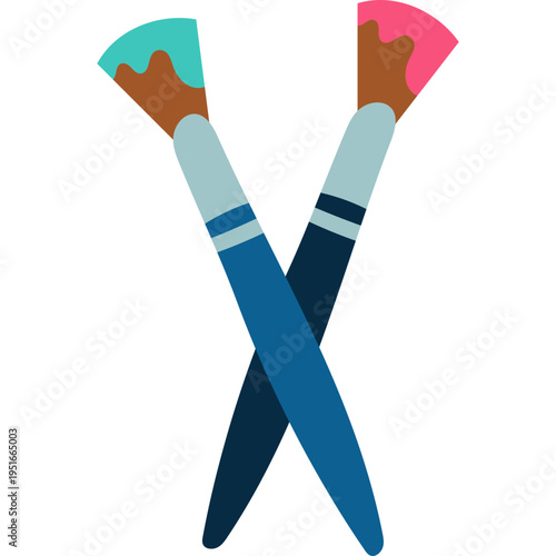 Crossed Paint Brushes Icon