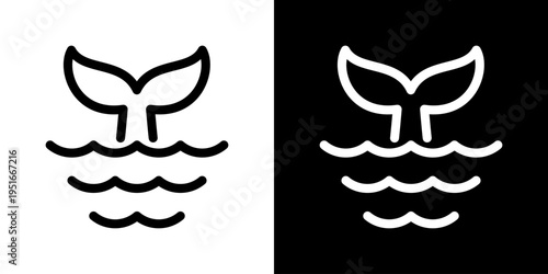 Save The Ocean Icon Set Vector Collection Isolated In Black And White