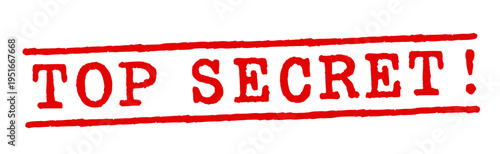 Top secret! on red stamp