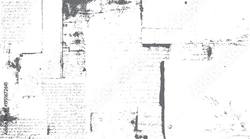 Faded handwritten document with ink blots and torn edges antique aged paper