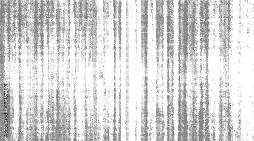 Grey vertical distressed lines and dots pattern on white background grunge texture