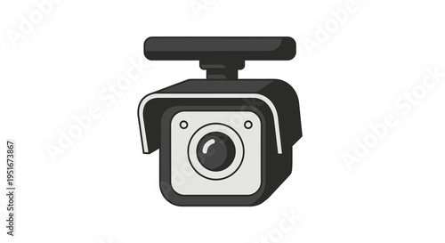 CCTV security camera icon isolated on white background