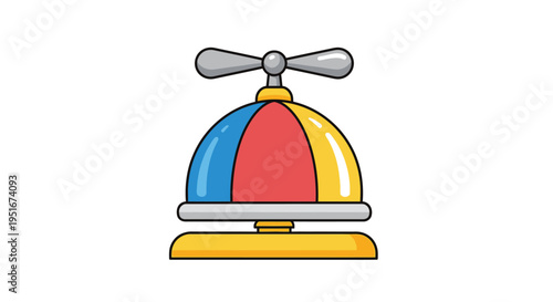 Reception Service Bell with Propeller Beanie Hat Design
