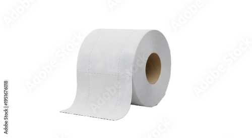 Photos A roll of white toilet paper on a black background