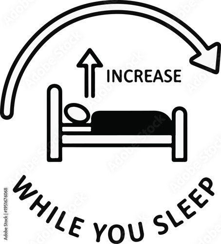 Icon shows person sleeping in bed with an upward arrow indicating increase over time