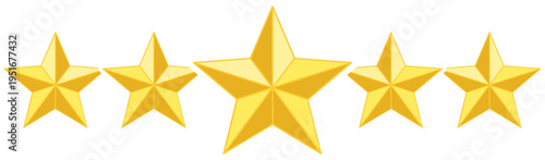 노란색 별다섯 별점