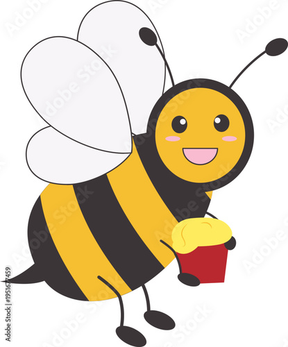 열심히 꿀을 나르는 꿀벌