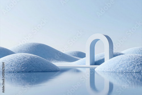 High-End Corporate Wallpaper with Fluffy Render Elements