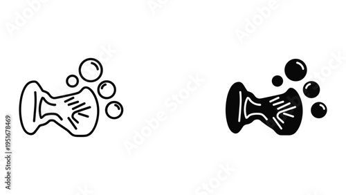 Soap Bubbles Cleaning Liquid Icon Commercial