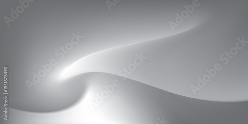 Abstract white and gray gradient background. Vector illustration.	