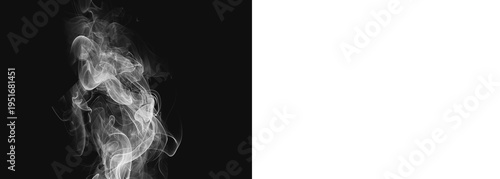 Obraz na plátně Soft white smoke wave flowing vapor effect isolated png transparent background s