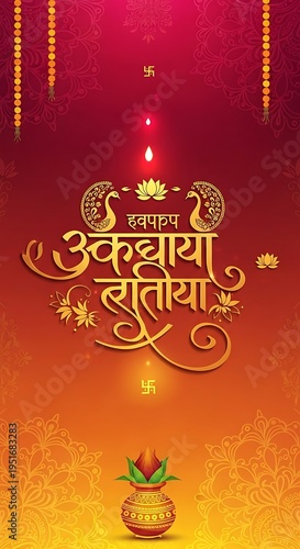 Indian Festival Celebration - A Vibrant and Spiritual Design.