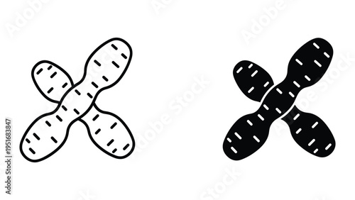 Peanuts Crossed Icon Food Ingredient