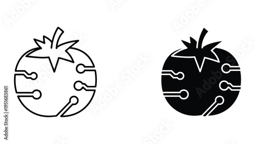 Tomato Circuit Board Technology Concept