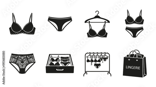 Bra Style Icons for Fashion, Lingerie, and Clothing Design