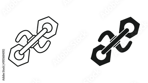 Screw Nut Connection Engineering Symbol