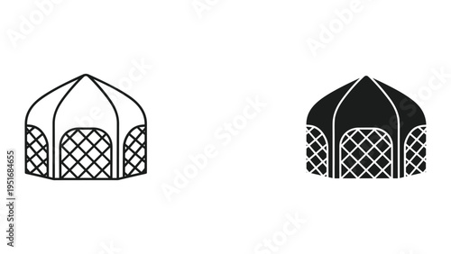 Gazebo Architecture Icon Garden Pavilion Symbol