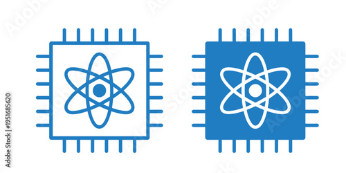 Quantum Computing Icon Illustrations Vector UI UX Design