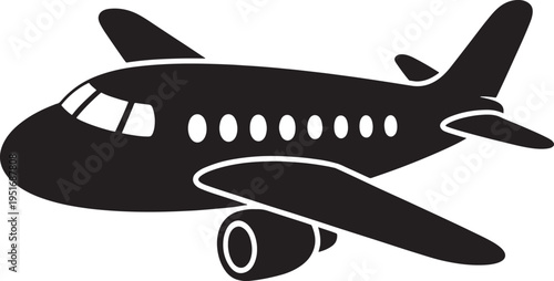 Airplane silhouette flying vehicle