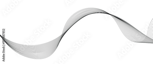 Abstract wave element for design. Digital frequency track equalizer. Stylized line art background.  Wave with lines created using blend tool. Curved line, smooth stripe. eps10