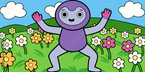 A person dancing freely in a field of wildflowers, exuding pure happiness and freedom.
