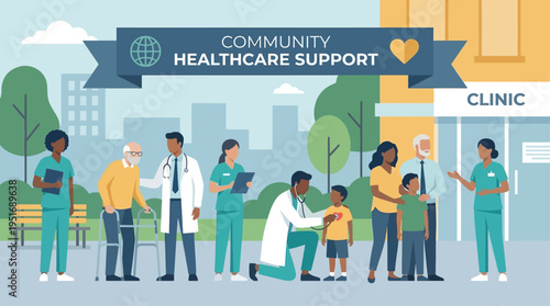 Visualizing a compassionate Public Health Behavior & Awareness System dedicated to comprehensive community healthcare support and wellness initiatives for widespread well-being