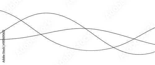 Abstract simple black short wave line design can be used background. Black line wave in abstract style on white background. Curved lines. Abstract art background vector. 
