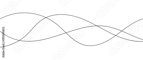 Abstract simple black short wave line design can be used background. Black line wave in abstract style on white background. Curved lines. Abstract art background vector. 
