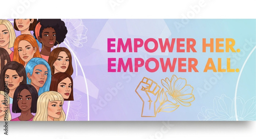 Diverse group of women celebrating empowerment and unity.