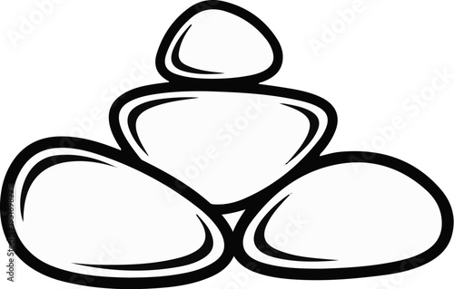 Stacked smooth stones, balanced for harmony