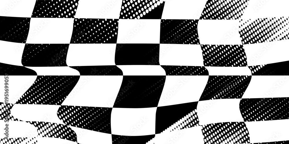 Naklejka premium Checkered flag wave on white background design for sport race championship vector illustration.