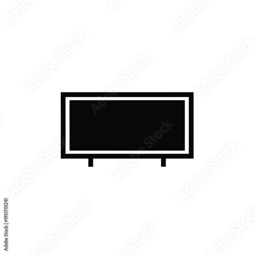 Black and white of a television set on a white background