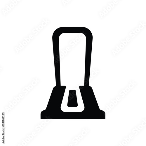 Black and white of a tablet stand device