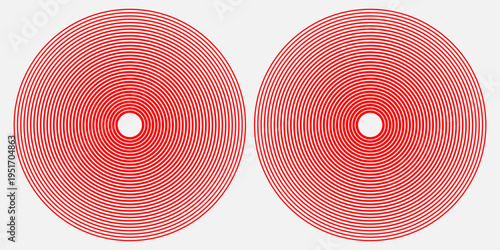 Pain circle red icon for medical design