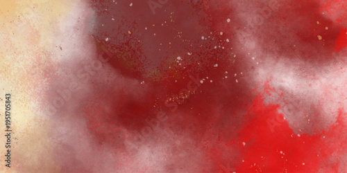 Red White background. Pink watercolor stain isolated on white background. Artistic paint texture. Cloudy snoke color explosion dust grain texture abstract sky watercolor vintage background.