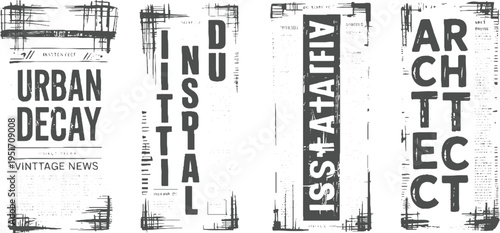 Urban decay industrial vintage news architect text