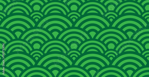 Green vineyard seamless backdrop featuring organic wavy lines of grape fields, eco farm landscape texture and abstract botanical vector design