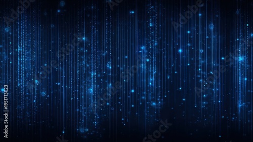 Futuristic Digital Data Stream Background with Glowing Particles and Lines for Technology and Innovation Concepts