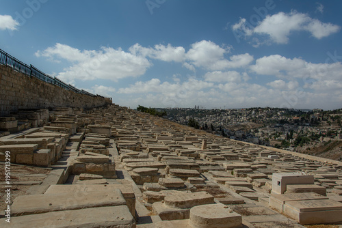 Ancient Jewish Cemetery on Mount of Olives in Jerusalem