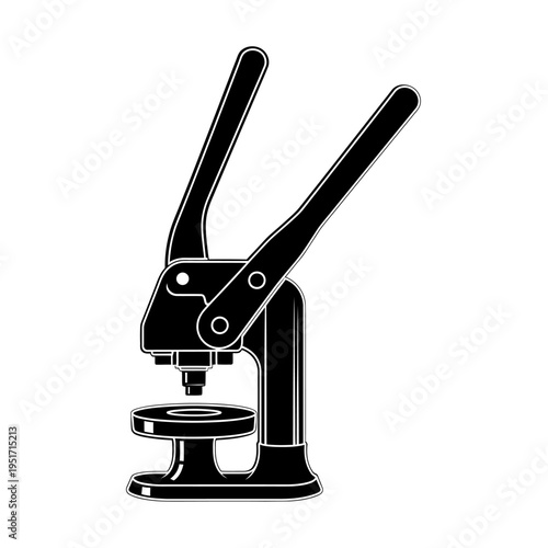 Silhouette of a Manual Lever Bottle Capper Tool for Craft Brewing, Representing Homebrew Bottling and Beverage Sealing.